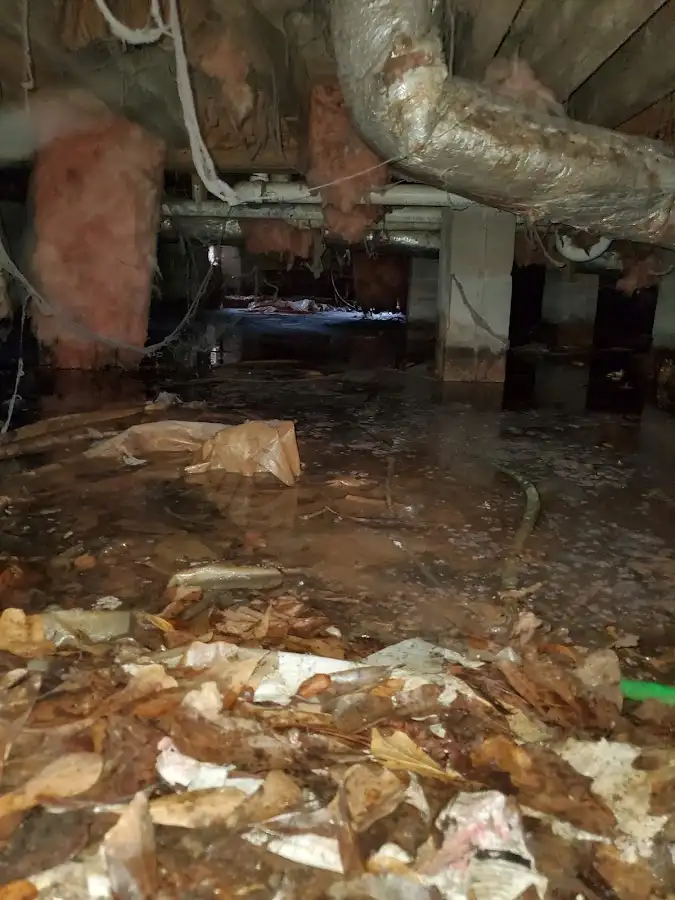 Crawl space flood assessment for Commercial Water Damage Restoration in Columbia