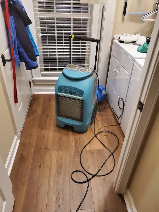 Commercial dehumidifier deployed for Flood Damage Cleanup in Columbia